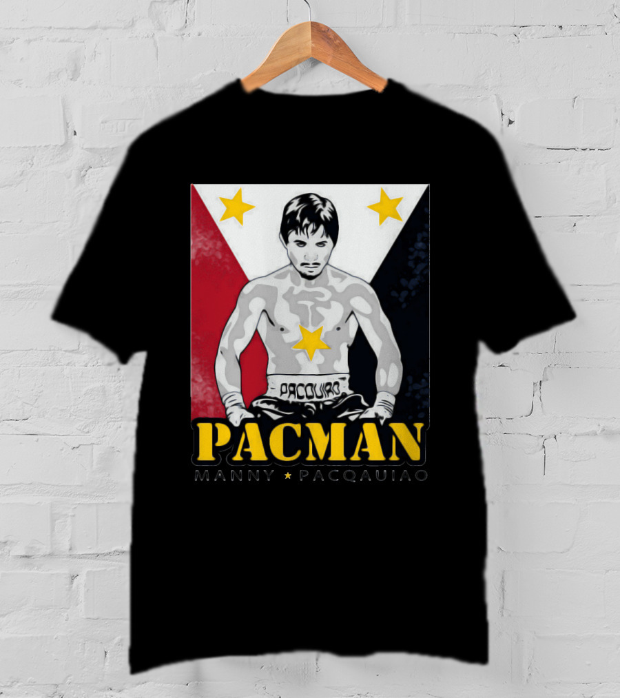 Pacman Manny Pacquiao Stars Boxing Filipino Flag T-Shirt