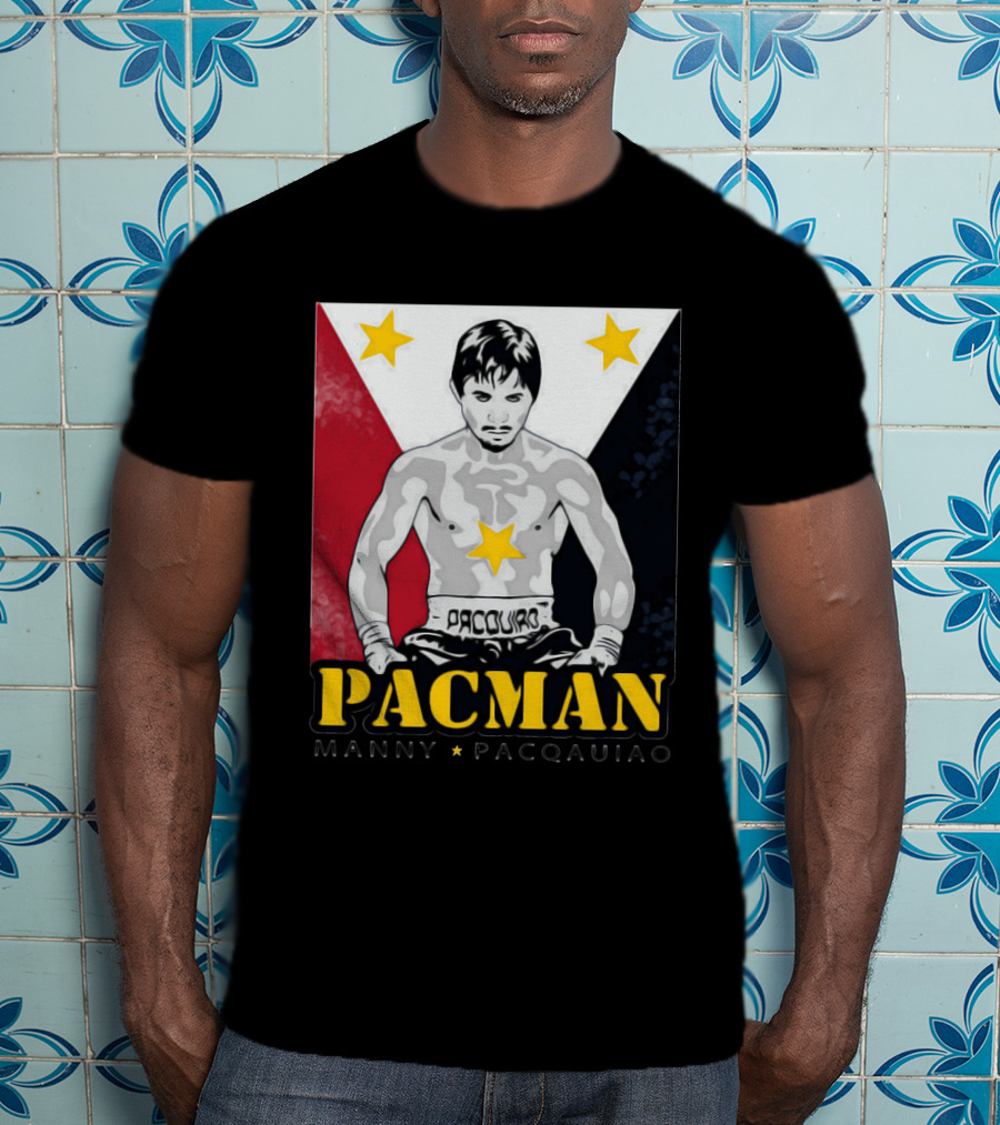Pacman Manny Pacquiao Stars Boxing Filipino Flag T-Shirt