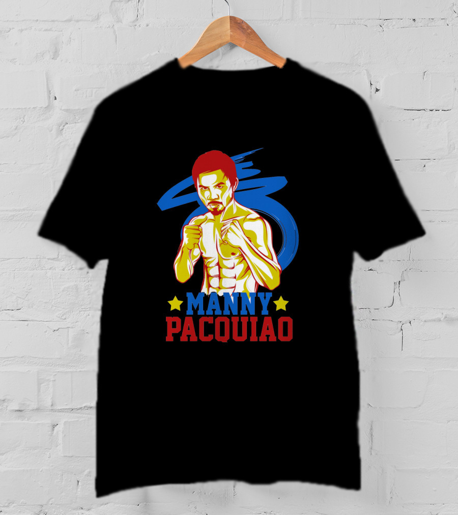 Manny Pacquiao Boxing Legend With Colorful Star T-Shirt