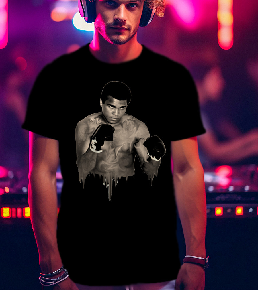 Muhammad Ali Legendary Boxer Dripping Effect T-Shirt