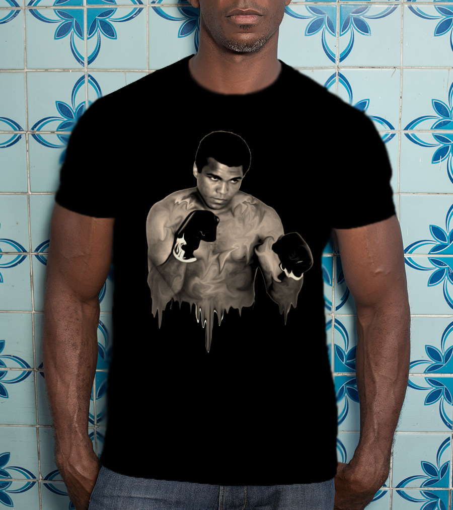 Muhammad Ali Legendary Boxer Dripping Effect T-Shirt