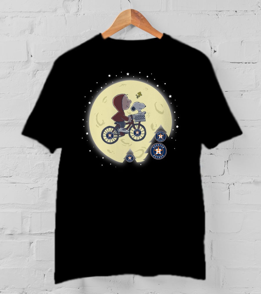 Halloween Astros Snoopy Peanuts Et Moon Houston Baseball T-Shirt