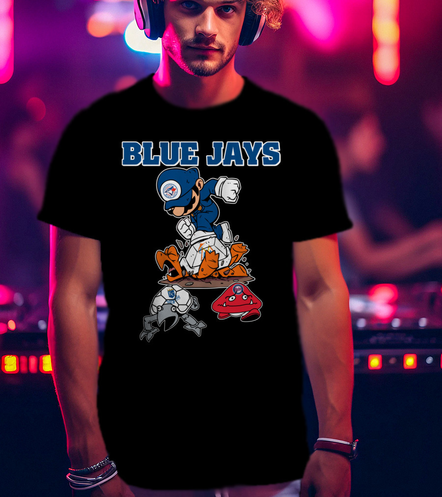 Blue Jays Halloween Mario Smash T-Shirt