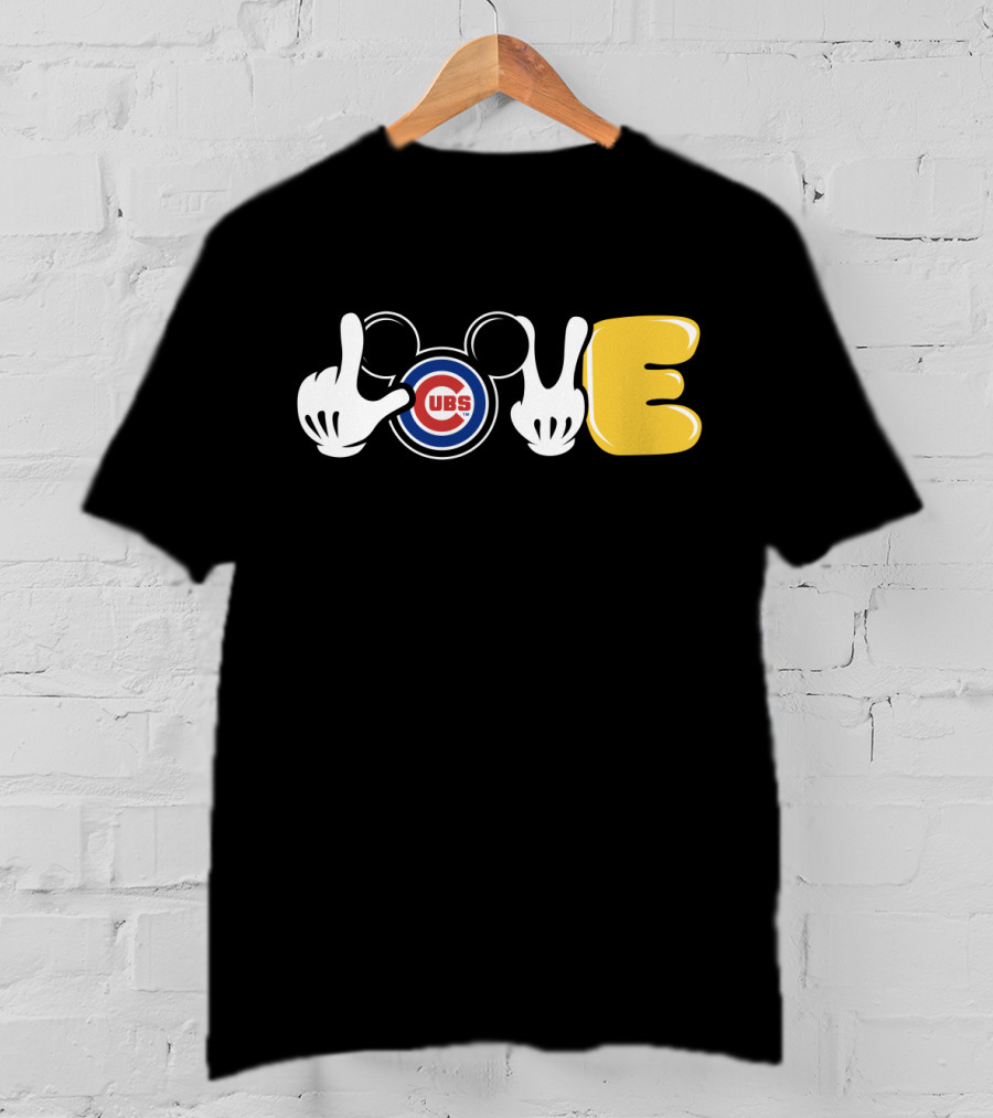 Love Chicago Cubs Mickey Ears T-Shirt
