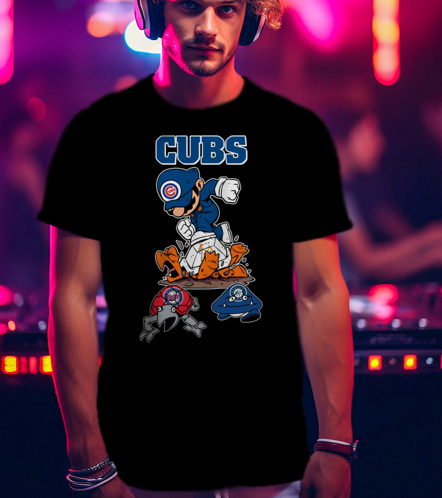 Cubs Character Defeating Cardinals And Brewers T-Shirt
