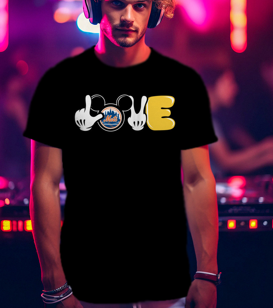 Mets Love Mickey Hands T-Shirt