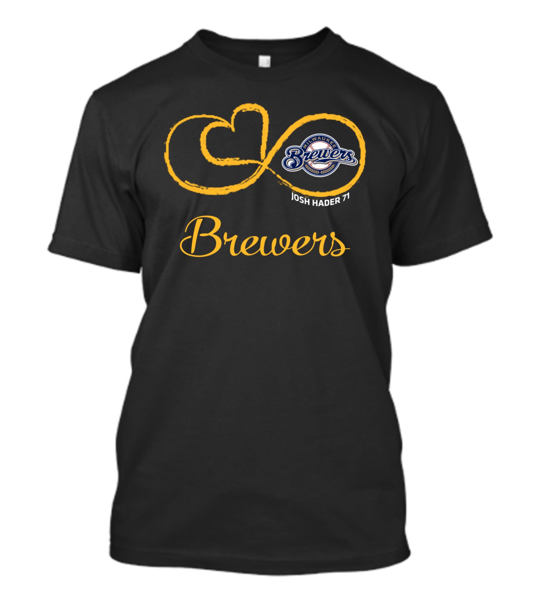 Milwaukee Brewers Josh Hader 71 Infinity Logo Brewers T-Shirt