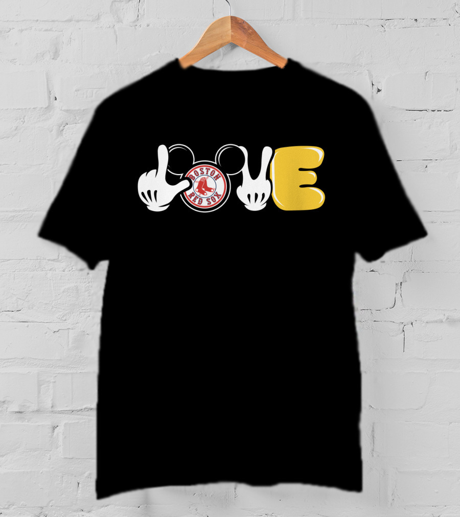 Boston Red Sox Mickey Ears Love T-Shirt