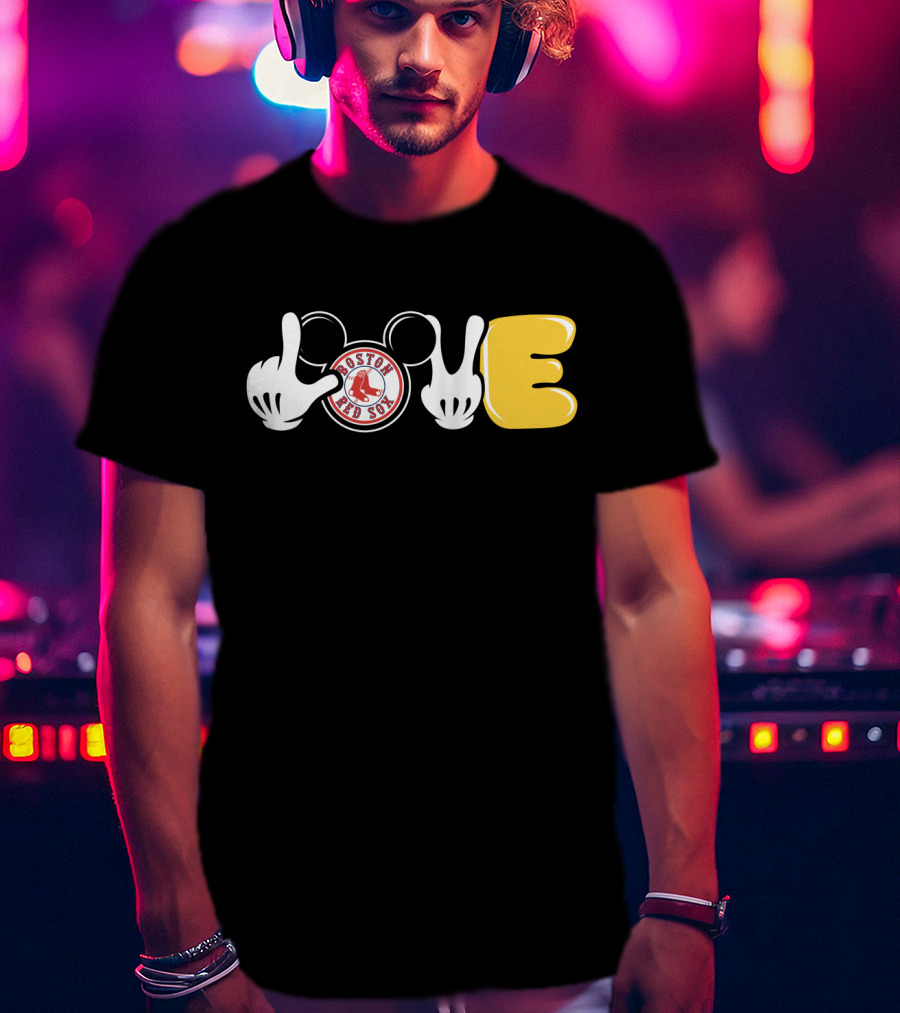 Boston Red Sox Mickey Ears Love T-Shirt