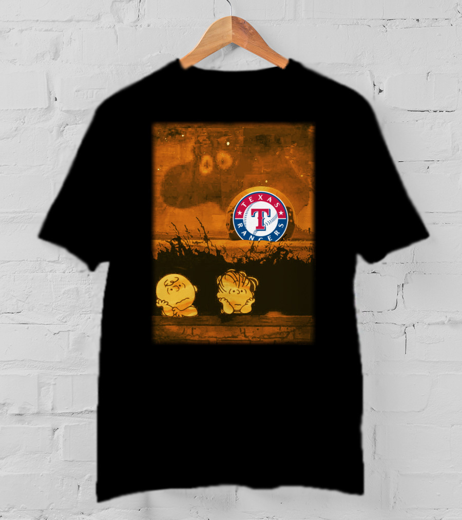 Texas Rangers Peanuts Halloween Charlie Brown Linus Pumpkin Patch T-Shirt