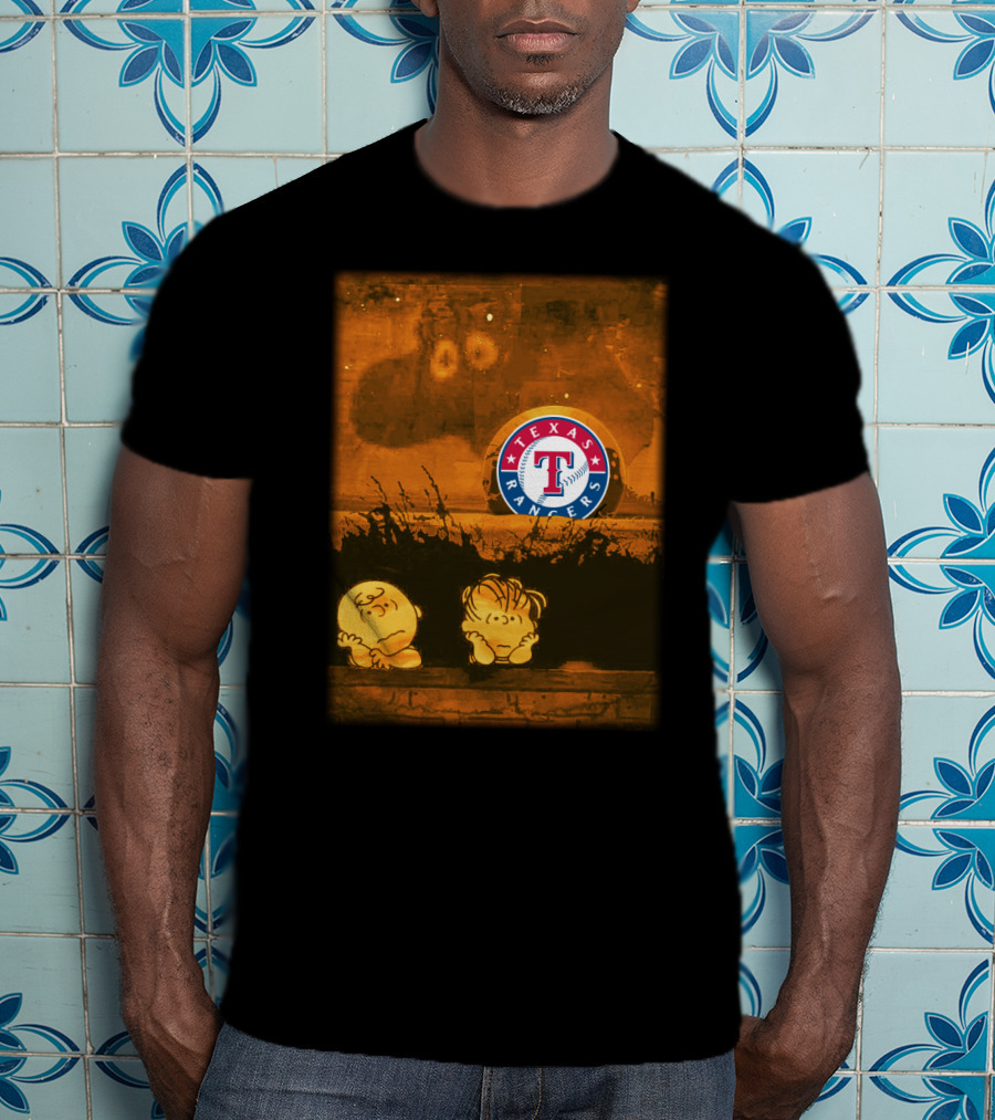 Texas Rangers Peanuts Halloween Charlie Brown Linus Pumpkin Patch T-Shirt