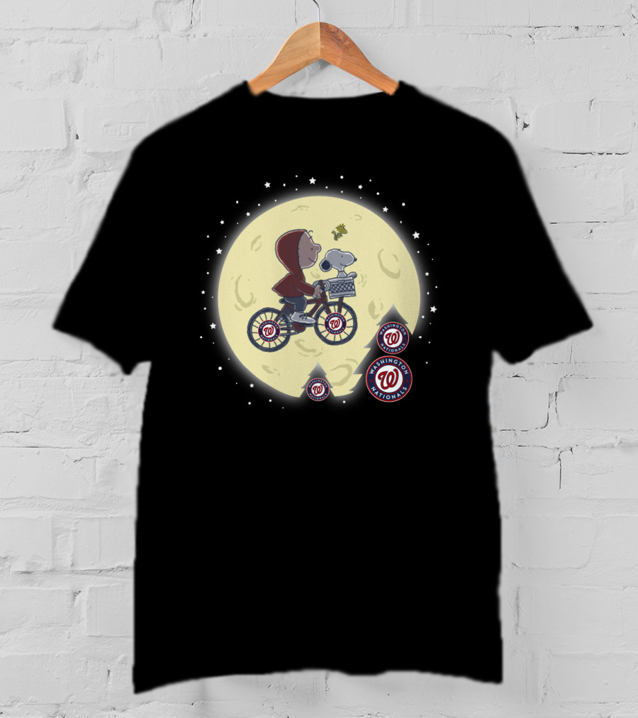Washington Nationals E.t. Moon Bike Peanuts Crossover T-Shirt