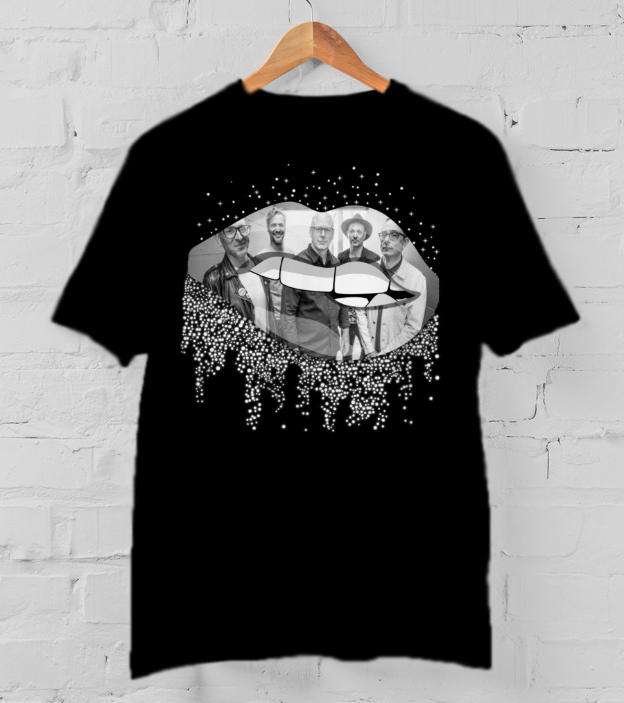 Bad Religion Band Glittering Lips Photo T-Shirt