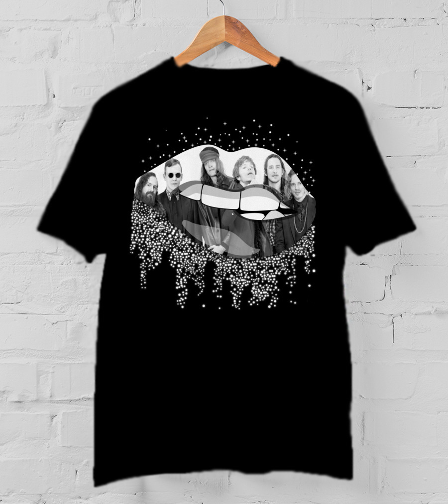 Cage The Elephant Sparkling Lips Band Members Photomontage T-Shirt