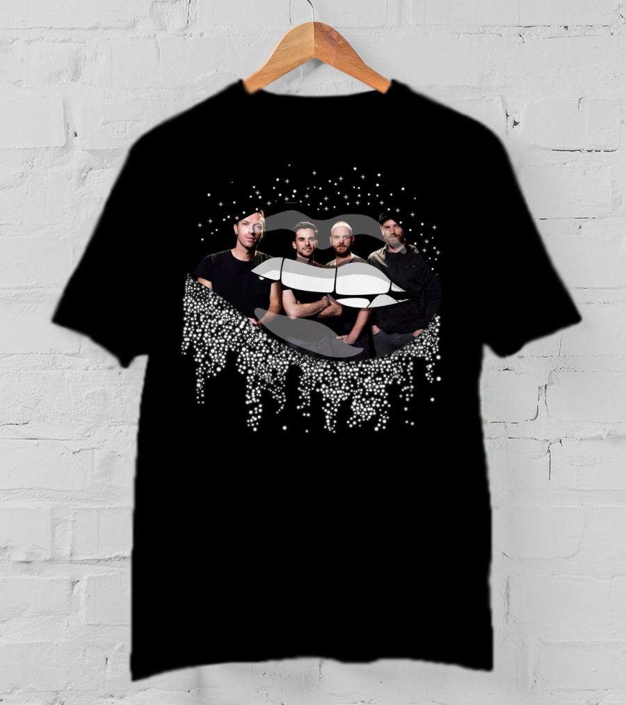 Coldplay Band Dripping Lips T-Shirt
