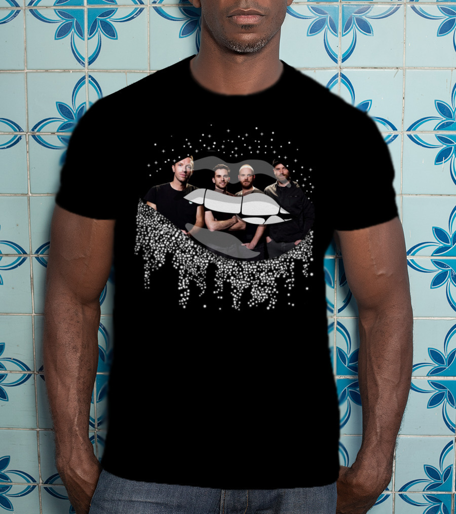 Coldplay Band Dripping Lips T-Shirt