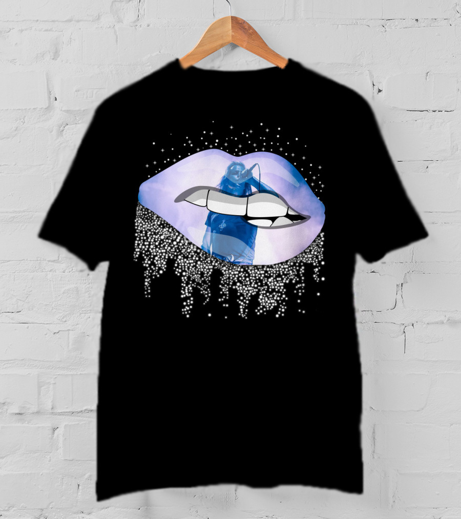 Danzig Fansite Lips Design With Stage Performer And Elements T-Shirt