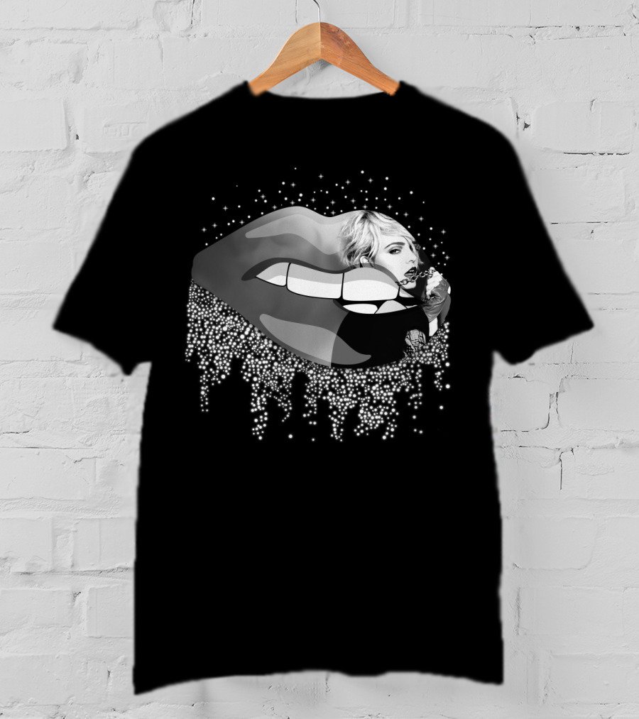 Madonna Pop Art Lips Effect T-Shirt
