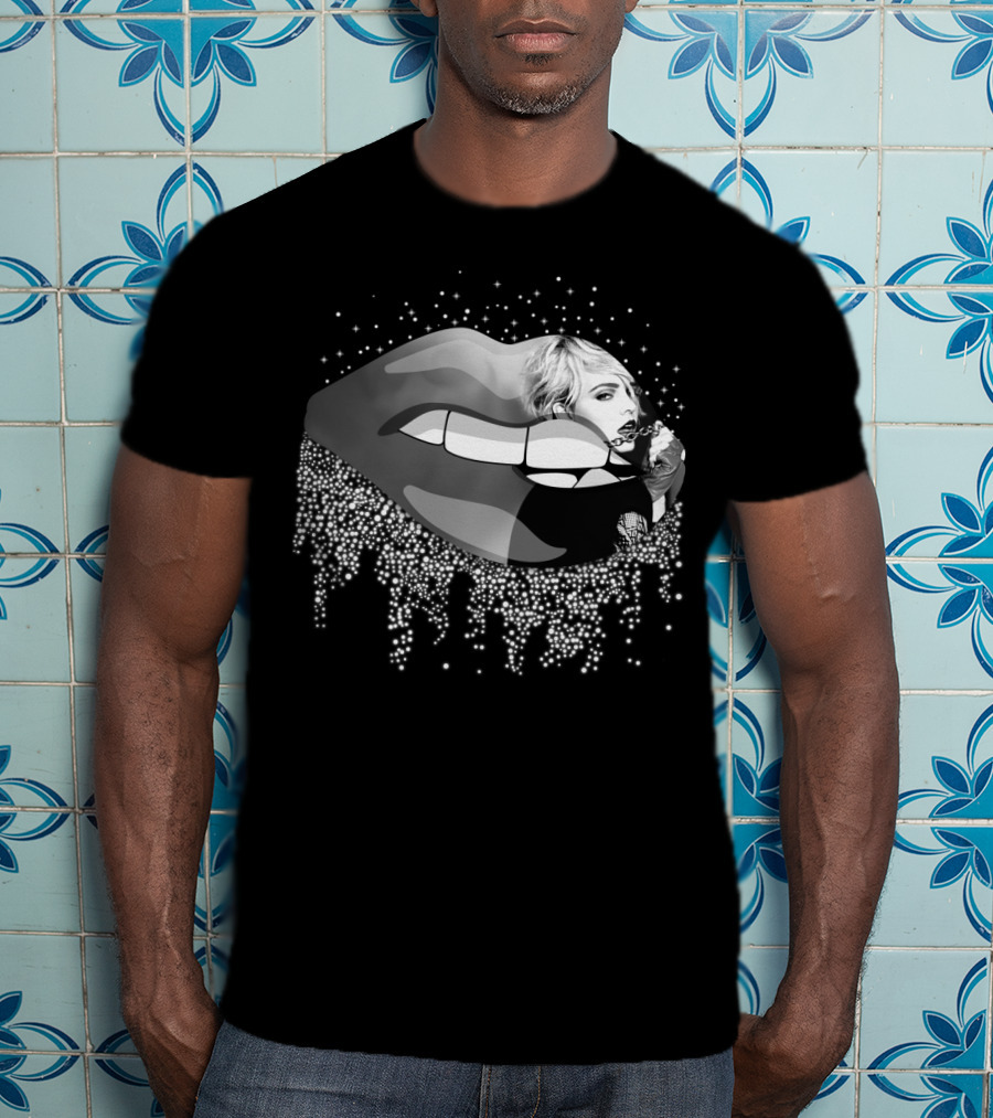 Madonna Pop Art Lips Effect T-Shirt