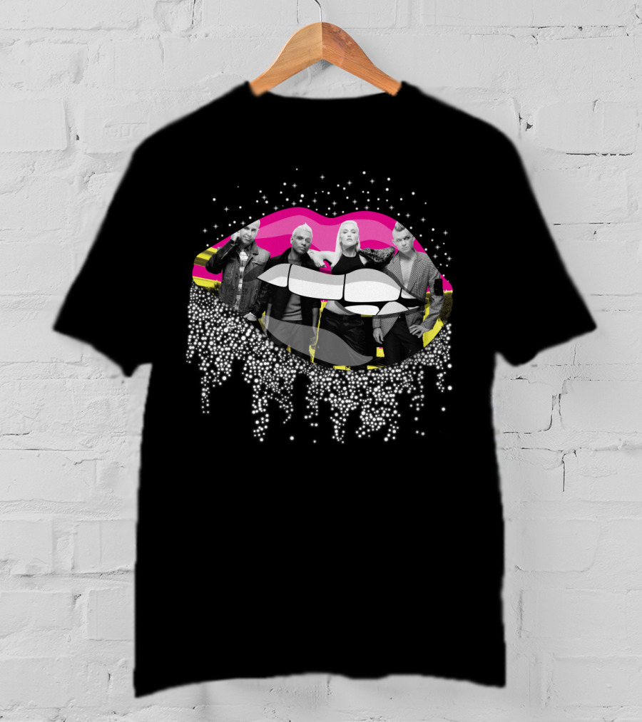No Doubt Band Black White And Pink Lips T-Shirt