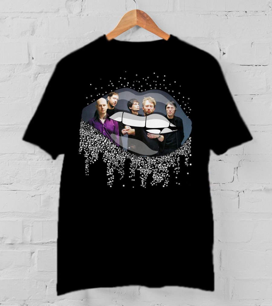 Radiohead Band Inside Glittering Lips T-Shirt