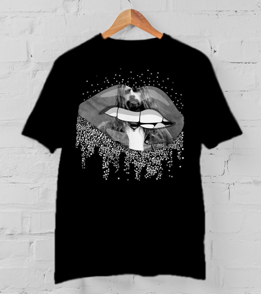 Rob Zombie Monochrome Glittering Lip T-Shirt