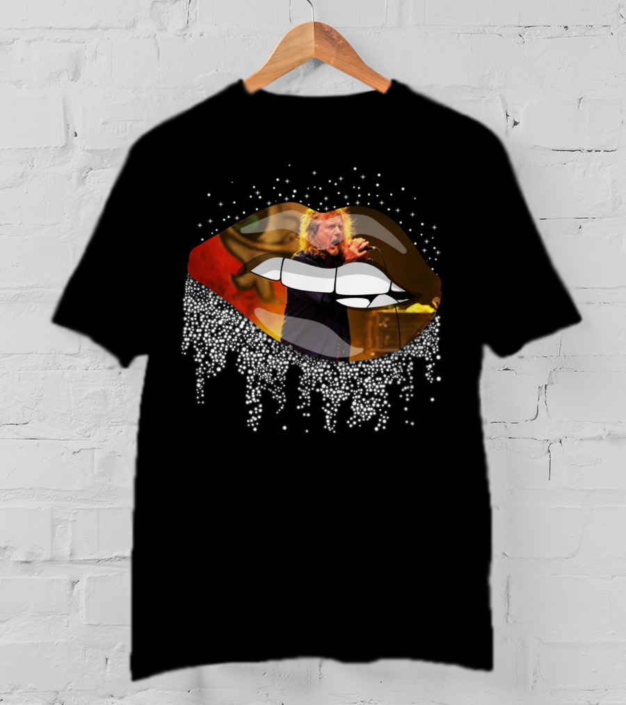 Robert Plant Performing Inside Glossy Lips With Effect T-Shirt