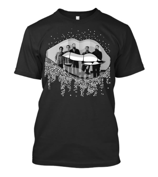 Silverstein Band Inside Glittering Lips With Group Photo T-Shirt
