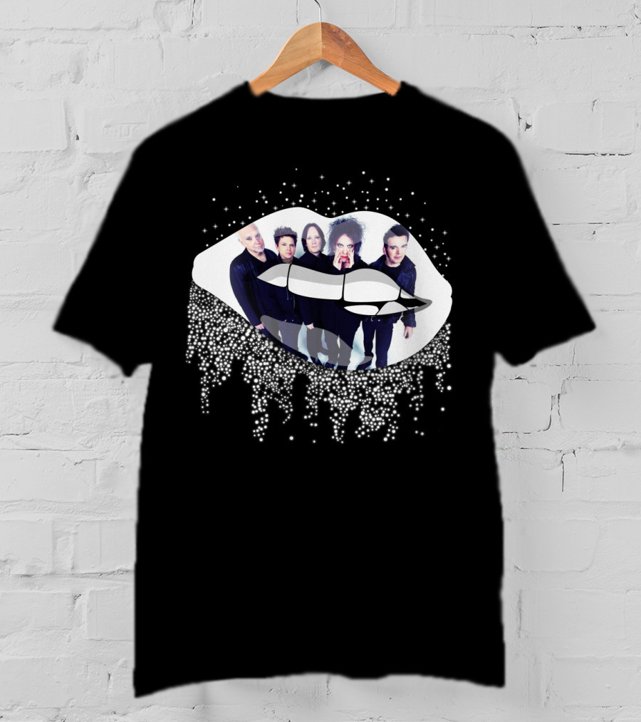 The Cure Band Members Inside Glittering Lips T-Shirt