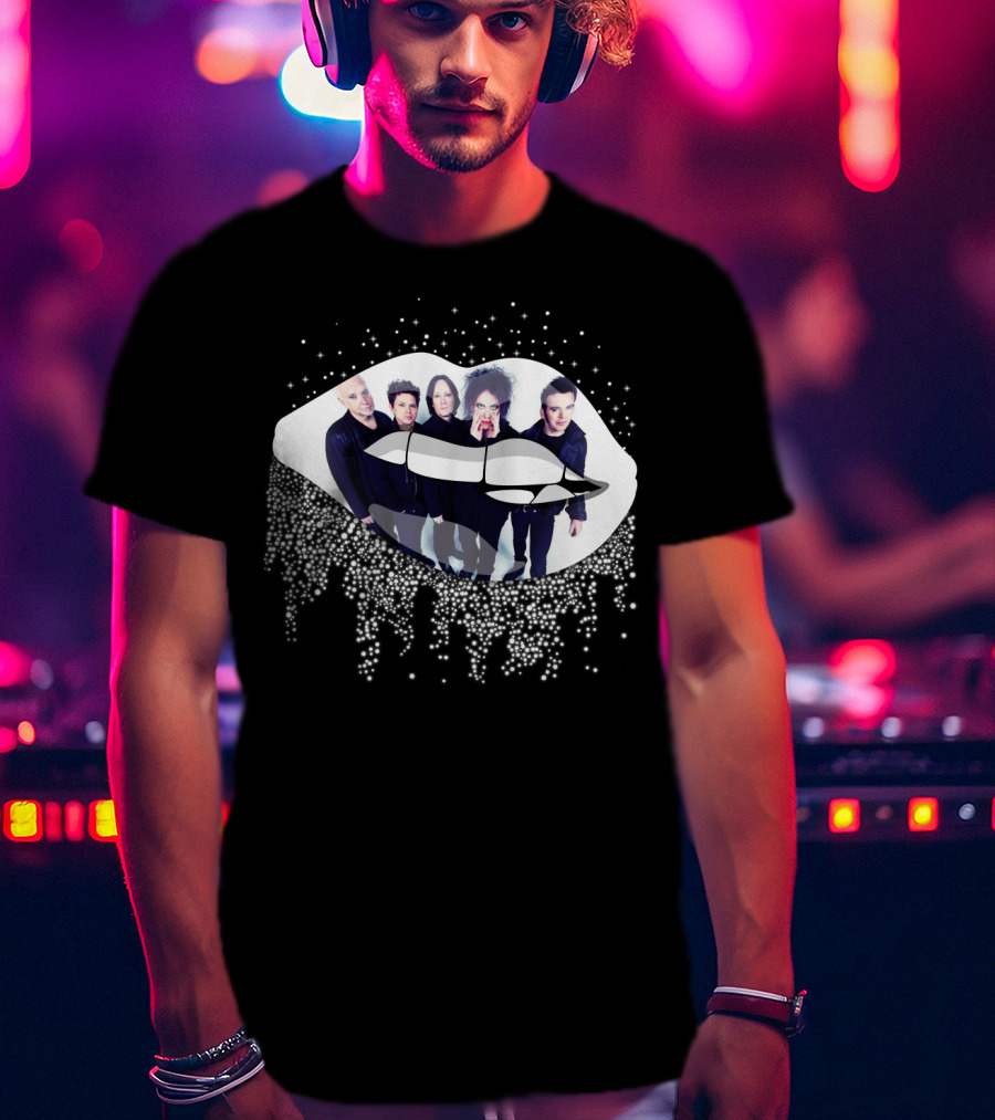 The Cure Band Members Inside Glittering Lips T-Shirt