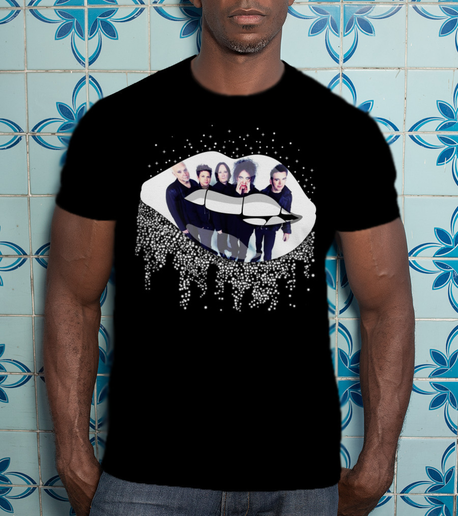 The Cure Band Members Inside Glittering Lips T-Shirt