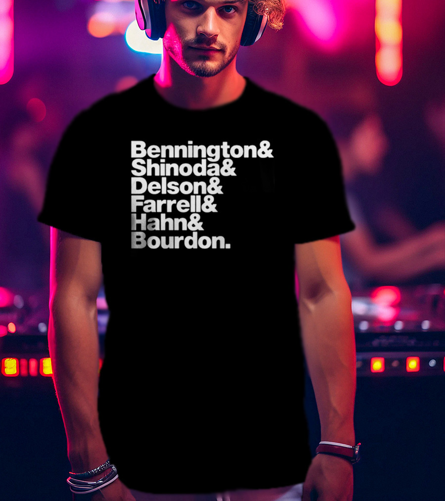 Bennington Shinoda Delson Farrell Hahn Bourdon Rock Band Linkin Park T-Shirt