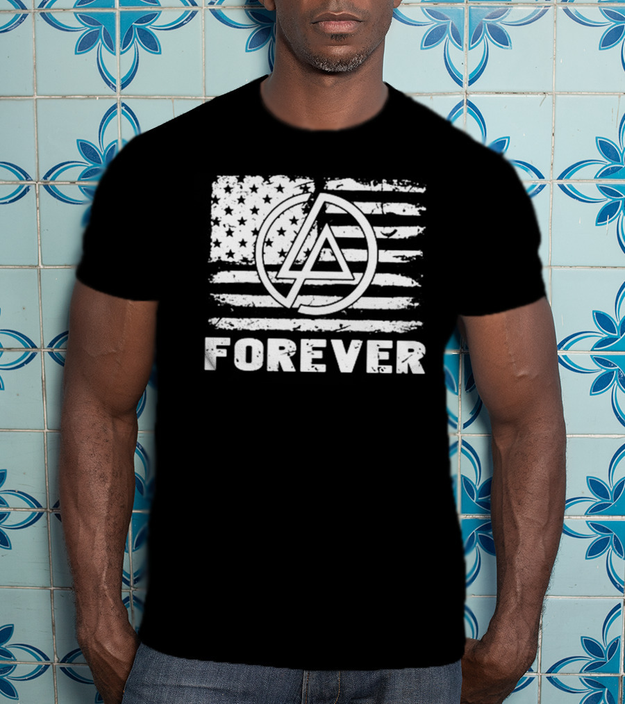 Linkin Park Forever American Flag Lp T-Shirt
