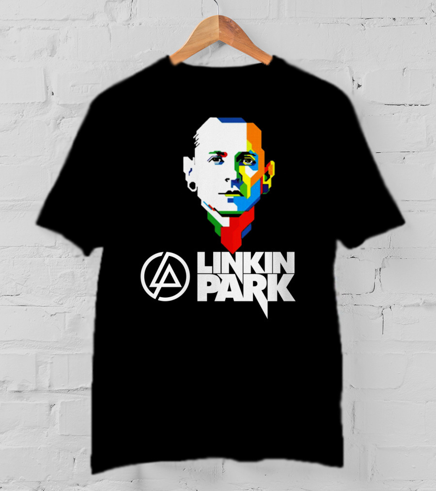 Linkin Park Colorful Face Logo And Iconic T-Shirt