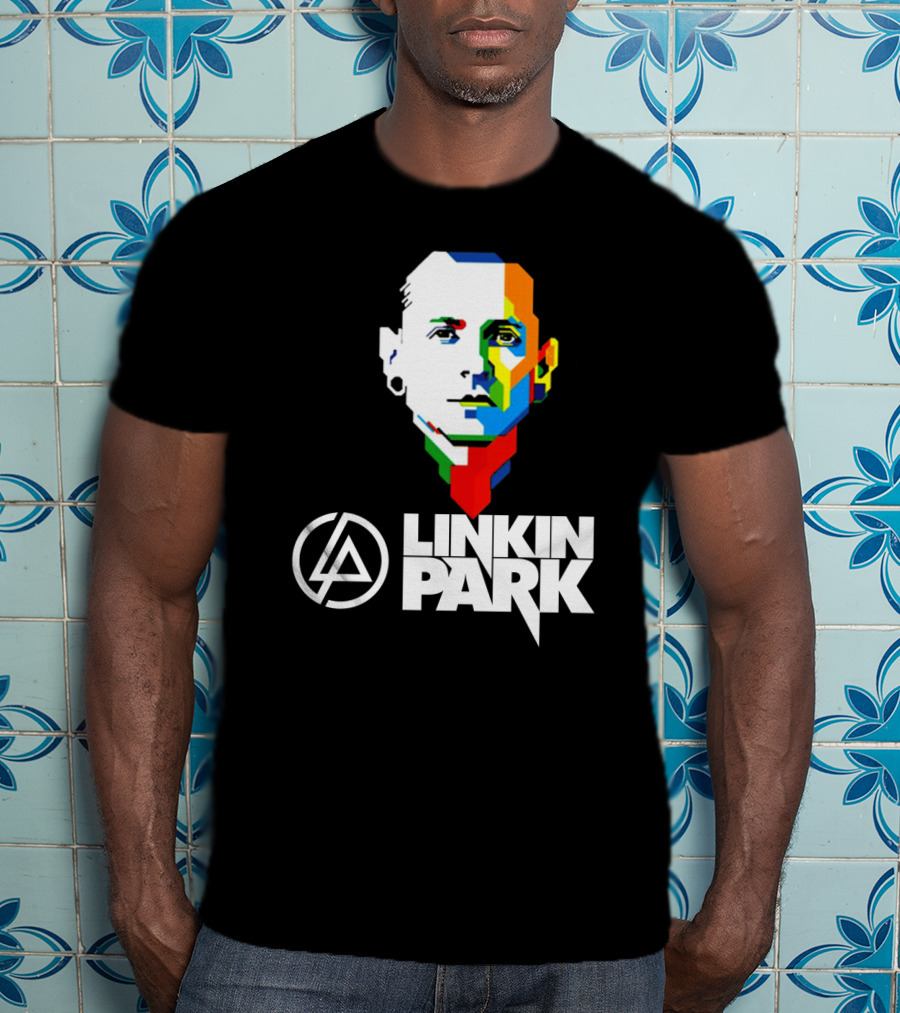 Linkin Park Colorful Face Logo And Iconic T-Shirt