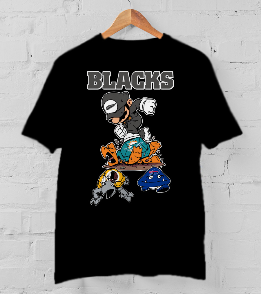 Blacks Rugby Victory With Cartoon Characters T-Shirt