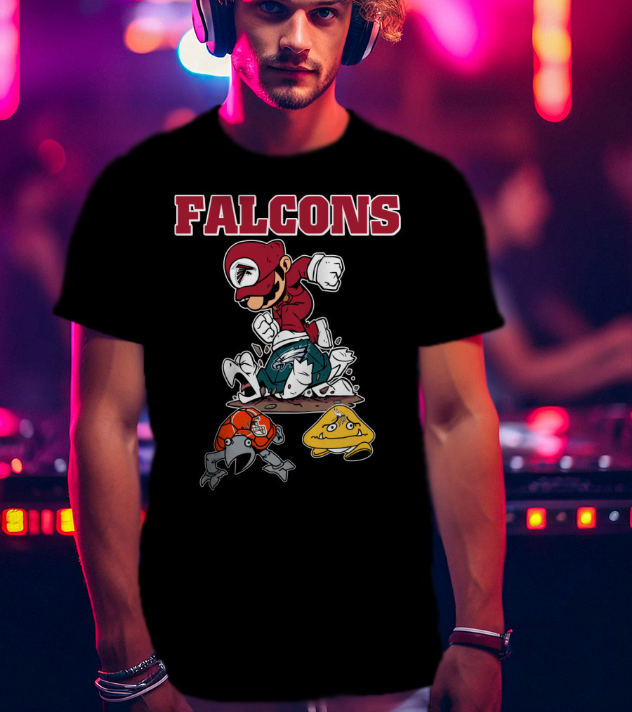 Falcons Mario Style Football Rivalry T-Shirt