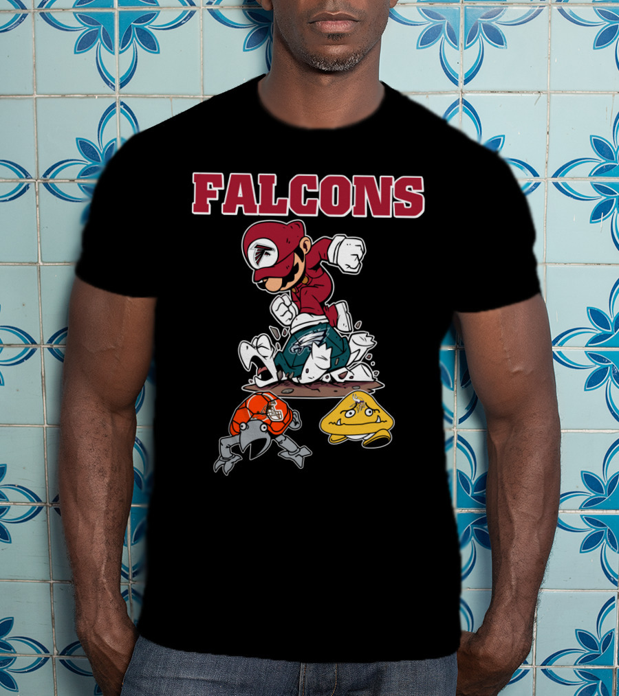 Falcons Mario Style Football Rivalry T-Shirt