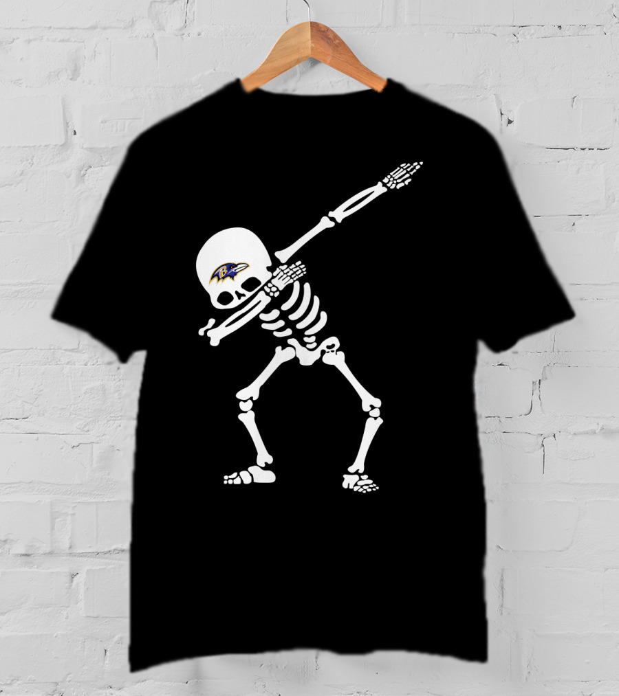 Baltimore Ravens Skeleton Dabbing T-Shirt
