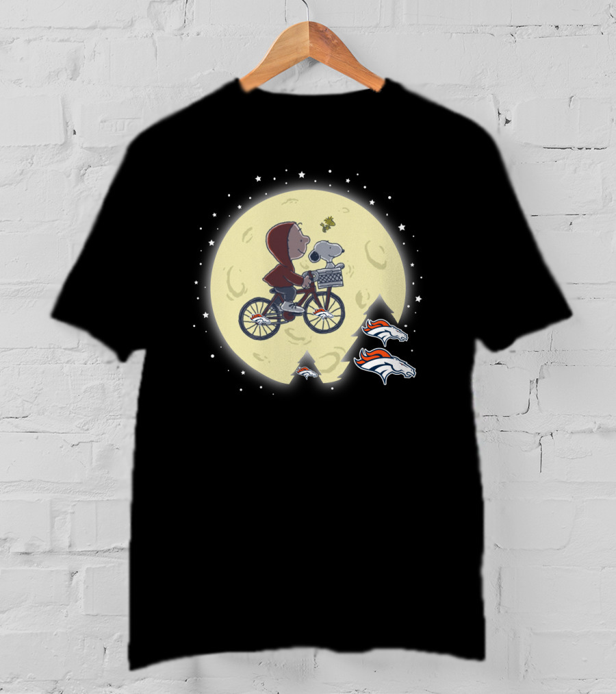 Denver Broncos Snoopy Et Moon Ride T-Shirt