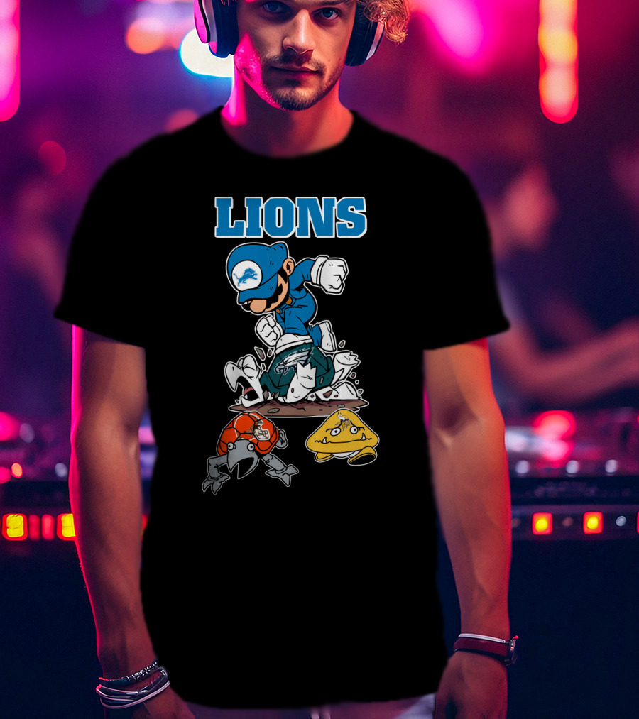 Lions Detroit Football Character Adventure T-Shirt