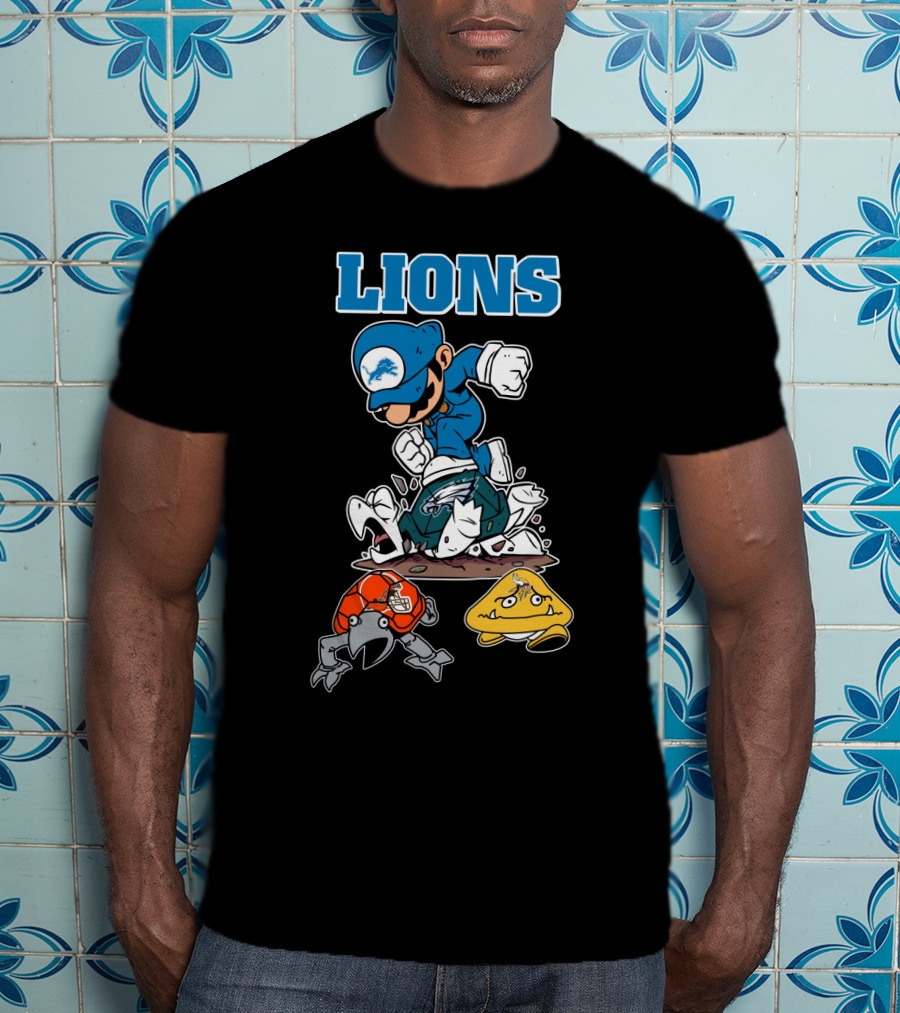 Lions Detroit Football Character Adventure T-Shirt