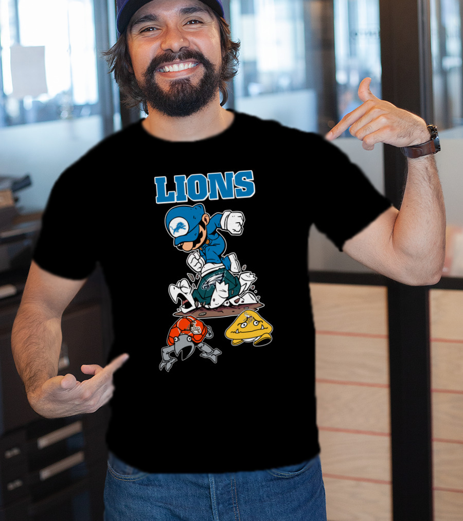Lions Detroit Football Character Adventure T-Shirt