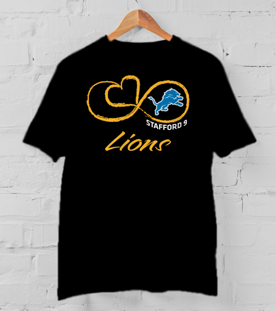 Lions Stafford 9 Infinity Symbol With Detroit Lions T-Shirt