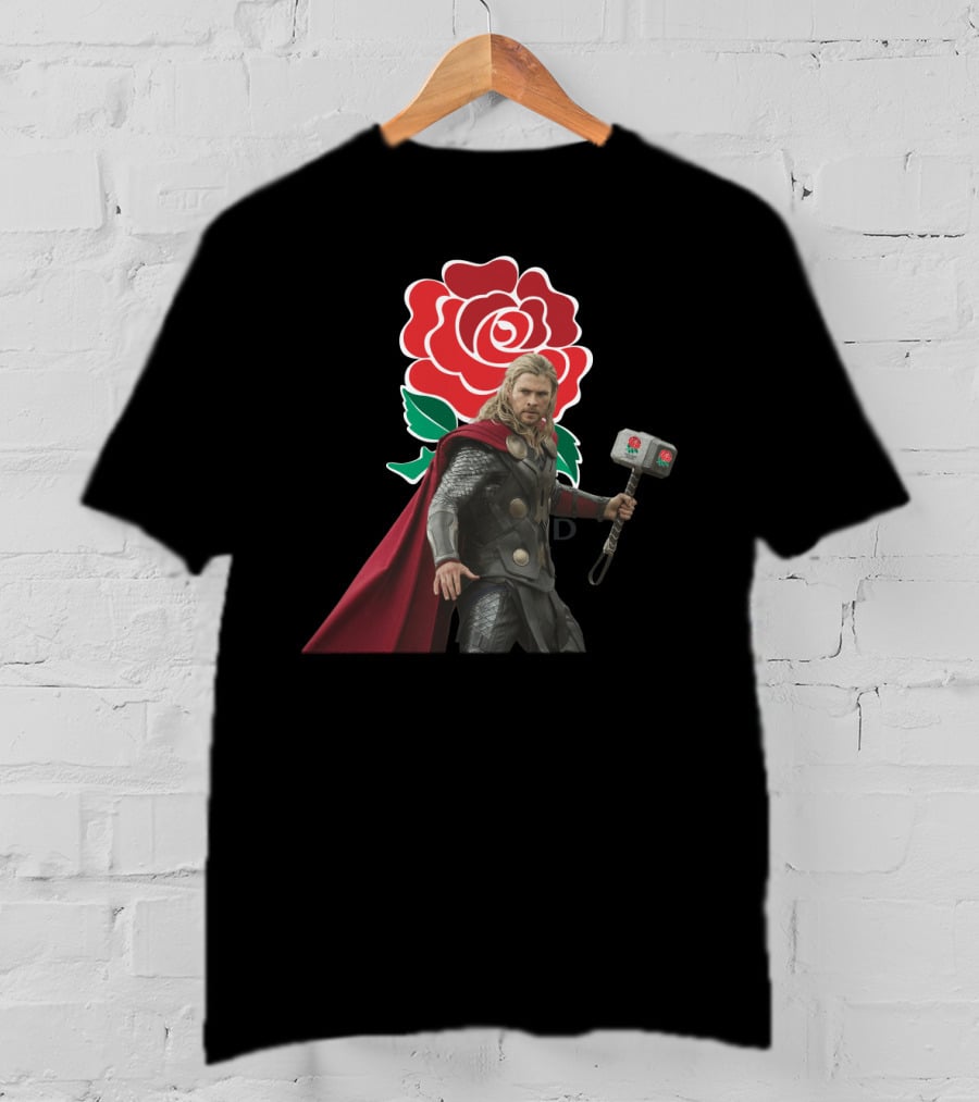 England Rugby Rfu Mighty Thor Red Rose T-Shirt