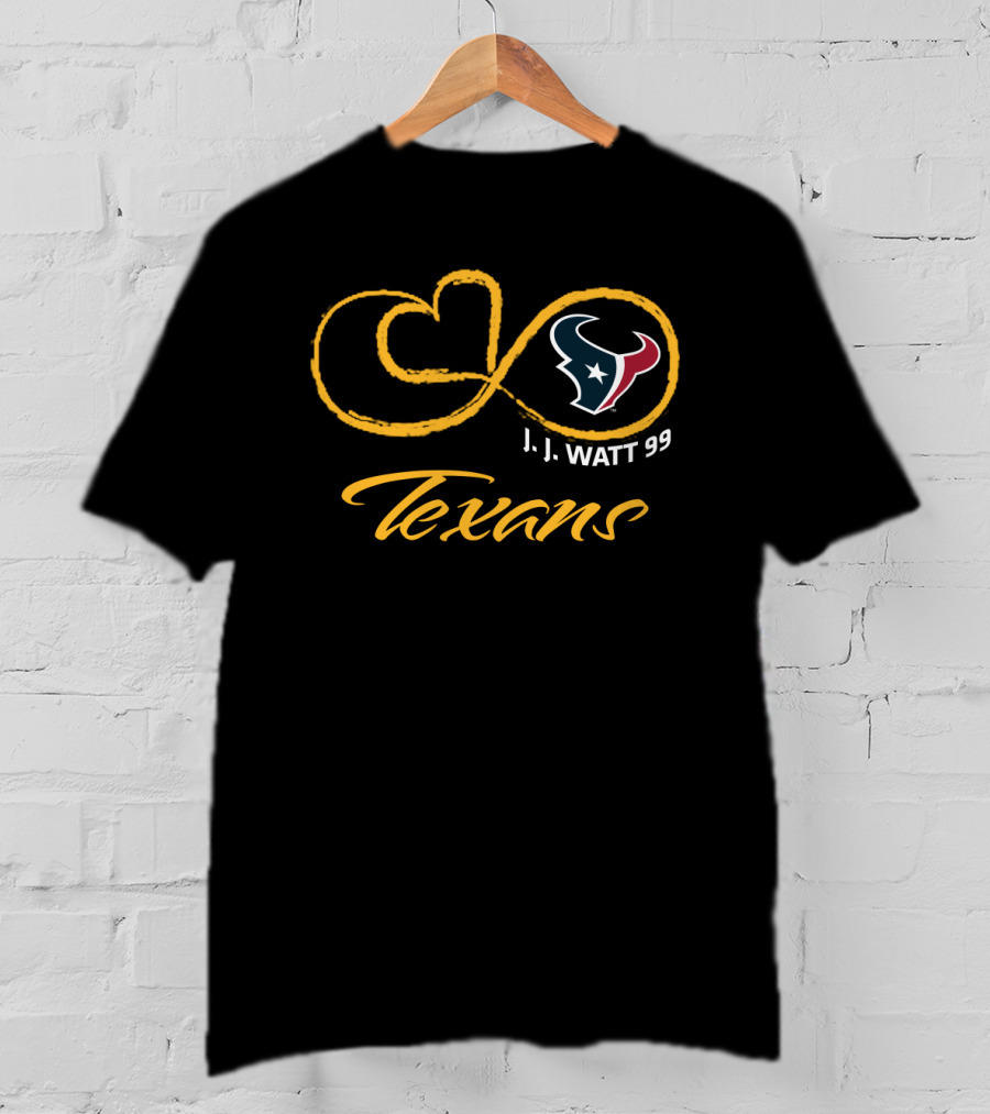 Houston Texans J.j. Watt 99 Infinity Symbol T-Shirt