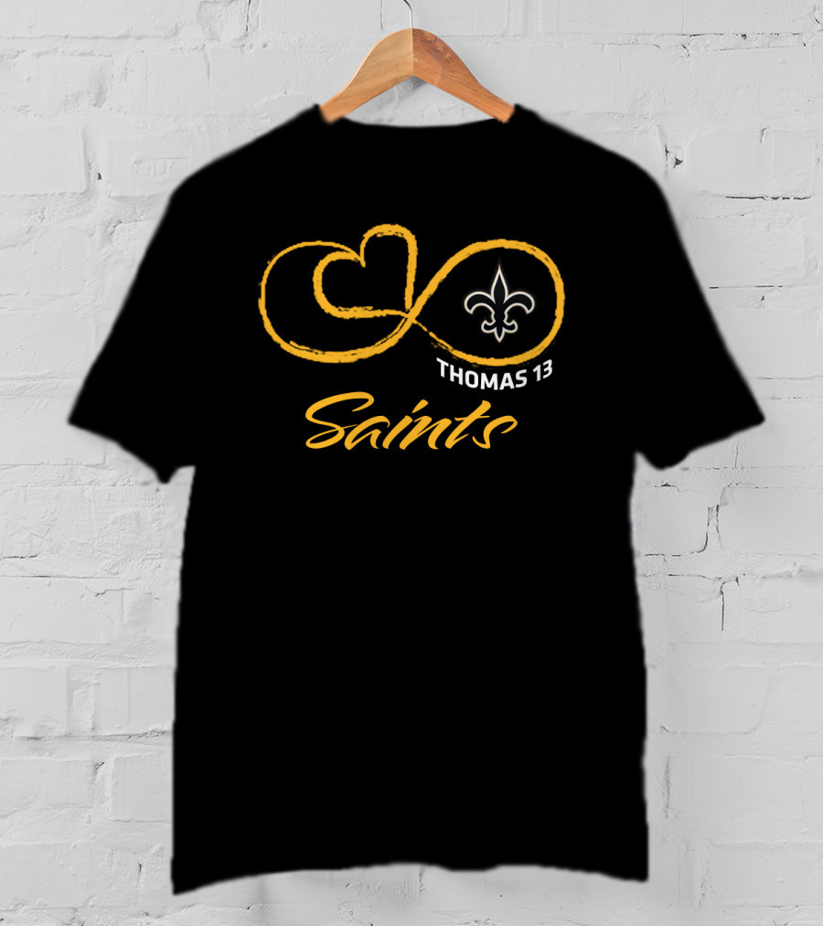 New Orleans Saints Thomas 13 Fleur-De-Lis Infinity Symbol T-Shirt