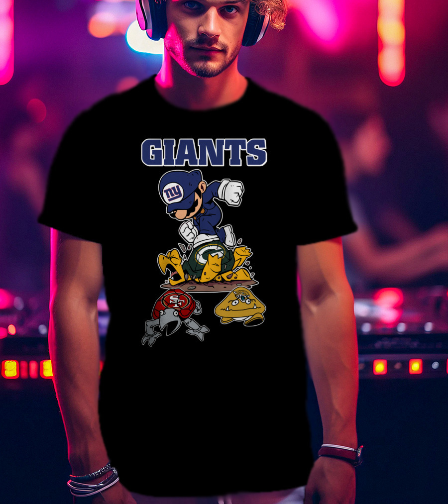 New York Giants Mario Style Packers 49ers Eagles T-Shirt