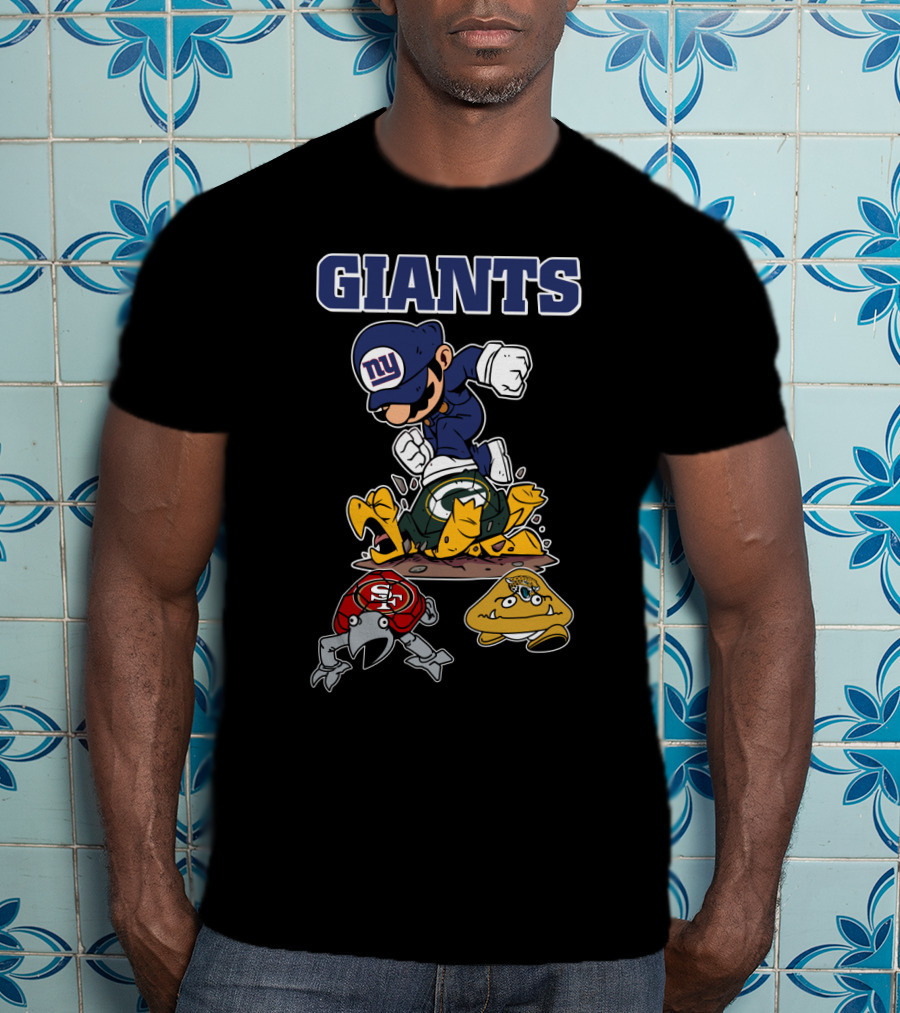 New York Giants Mario Style Packers 49ers Eagles T-Shirt