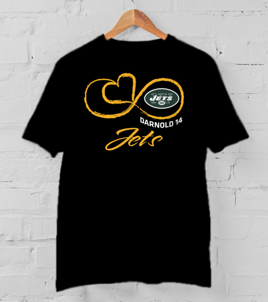 Jets Darnold 14 Infinity Symbol New York T-Shirt